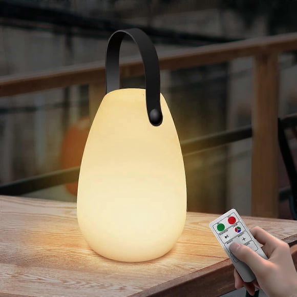 Wireless RGB Dimmable Outdoor Desk Lamp Portable Desk Light with Remote Control 8 Strips for Outdoor Garden Living Room Patio Indoor Lantern Tower