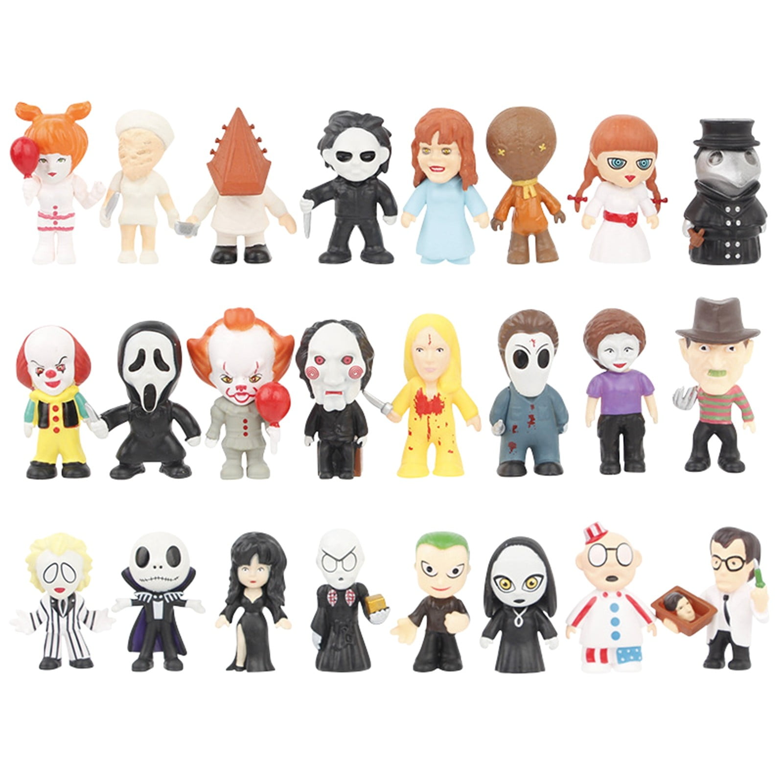 KEVCHE 24 Piezas Figuras de Terror Juguetes Jason Voorhees Chucky ...