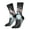 2 Black-2, variant on Flower Crown White Horse Crew Socks for Men & Women, Breathable Casual Athletic Ankle Socks