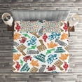 thumbnail image 2 of Ambesonne Tribal Quilted Coverlet 3 Pcs, Mayan and Aztec, Queen Size, Multicolor, 2 of 2