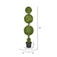 thumbnail image 3 of Vickerman TP170760 UV Boxwood Triple Ball Everyday Topiary with Pot - 5 ft., 3 of 3