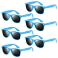 thumbnail image 1 of Gafas de Sol NEBURORA Retro en Neón Azul Claro para Adultos, Paquete de 12, 1 of 7
