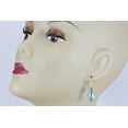 thumbnail image 2 of London Blue Simulated Topaz Earrings Smooth Long Teardrop Drops 14k Yellow Gold Filled Spyglass Designs, 2 of 2