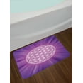 thumbnail image 2 of Sacred Geometry Bath Mat, Abstract Overlapping Circles on Spiritual Vibrant Background Print, Non-Slip Plush Mat Bathroom Kitchen Laundry Room Decor, 29.5 X 17.5 Inches, Fuchsia Purple, Ambesonne, 2 of 2