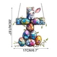 thumbnail image 2 of Sktrjpolfis Easter Egg Bunny Acrylic Hanging Ornaments 2D Spring Decoration Set for Tree Window Party, 2 of 7