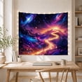 thumbnail image 5 of Cosmic Galaxy Mountain Trail in Nebula Sky, Dramatic & Uplifting Fantasy for Space Lovers, Celestial Home Decor Housewarming Gift Tapestry Wall Hanging for Living Room, Bedroom and Dorm, 5 of 7