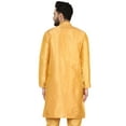 thumbnail image 5 of SKAVIJ Men's Tunic Art Silk Kurta Ethnic Indian Long Casual Shirt Party X-Large Gold, 5 of 6