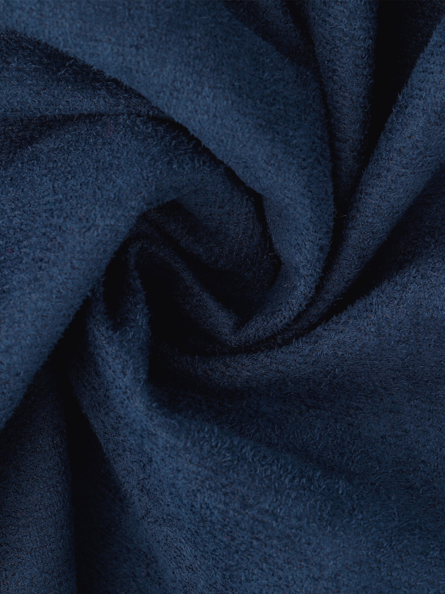 DARING DIVA Women's Plus Faux Suede Crew Neck Long Sleeve Maxi Dress L Dark Blue