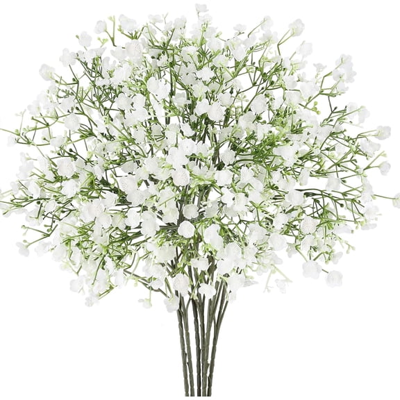 6Pcs  Artificial Flowers,Real Touch Fake White Flowers Faux Flowers Bouquets for Vase Home Office Wedding Spring Indoor Outdoor Centerpiece Table Mother's Day Decorations