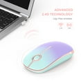 thumbnail image 2 of 2.4G Slim Wireless Mouse with Nano Receiver, Less Noise, Portable Mobile Optical Mice for Notebook, PC, Laptop, Computer, MacBook MS001 (Mint Green to Purple), 2 of 7