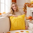 thumbnail image 4 of Halloween Throw Pillow Covers, Halloween Pumpkin Decorations, for Fall Home Owners and Party Hosts, to Add Warm Textured Seasonal Flair to Couches, Sofas and Accent Chairs, 1, 4 of 4
