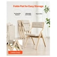 thumbnail image 4 of Wooden Folding Chairs with Cushion - Set of 2, Portable Foldable Chair, 4 of 6