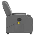 thumbnail image 5 of vidaXL Massage Recliner Chair Dark Grey Fabric, 5 of 5