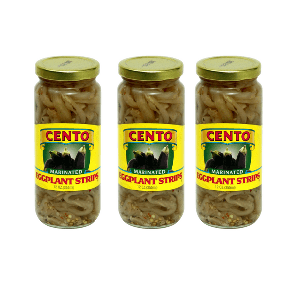 Cento Marinated Eggplant Strips 12 oz -Pack 3