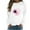 White, variant on WREESH Cancer Awareness Graphic Shirts for Women Sweatshirt Pink Ribbon Long Sleeve Casual Top Black