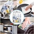 thumbnail image 4 of Spring Wildflower Tulip Flowers Leaves Microfiber Towel Absorbent Kitchen Cleaning Cloth Dish Towel Household Cleaning Towel, 4 of 6