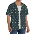 thumbnail image 2 of Fotbe Cartoon Ducks Camisa Estampada de Manga Corta para Hombre, Casual de Verano, Estilo Playero, Sin Arrugas-3X-Large, 2 of 5