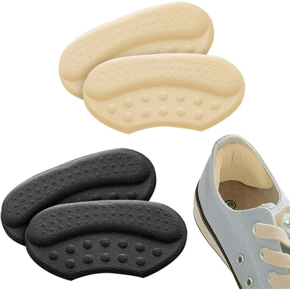 5D Heel Grips for Men and Women, Cushions Inserts for Loose Shoes 2 Pairs of Back of Heel Prevent Heel Pain for Loose Shoes Too Big Reusable Heel Guards Liners
