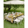thumbnail image 4 of Outdoor Tablecloth with Umbrella Hole for Patio/Picnic/Party/Camping, Lemon Truck Waterproof Table Cloth Rectangle Table Cover Washable, Summer Vintage Tropical Lemon Fruits (60"x 102"), 4 of 8