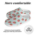 thumbnail image 6 of Lsque Hand Drawn Strawberry Pattern Womens Comfort Cotton on Scuff With Memory Foam and Anti-skid Sole Slipper-37/38, 6 of 7