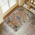 thumbnail image 4 of Boho Light Brown Vintage Country Carpet Welcome Door Mat Decorative Doormat Farmhouse Low-Profile Floor Rug Switch Mat for Home Indoor Outdoor Decorations 17 X 30 Inch, 4 of 6
