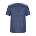 thumbnail image 5 of Htigea Cowl Neck T-Shirts for Women Summer Short Sleeve Tops Dressy Business Office Work Blouse Shirt Navy L, 5 of 7