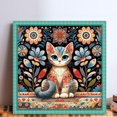 thumbnail image 2 of Hilo Algodón Ecológico Bordado Punto Cruz Con Gato 11CT 40x40cm, 2 of 9