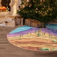 thumbnail image 5 of Daiia Pixel Desert Landscape Drawing Merry Christmas Tree Skirt , Xmas Large Lace-up Tree Skirt, Santa Snowflakes Rustic Home Decorations New Year Party Farmhouse Decor-48", 5 of 6