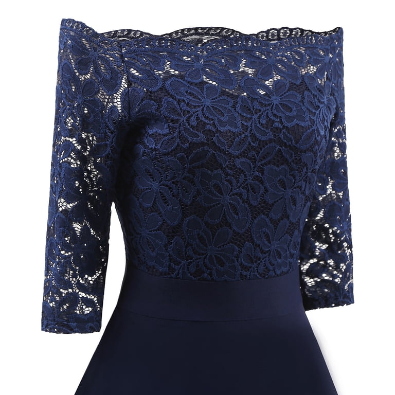 chinese dress ladies Scalloped Neckline Half Sleeve Floor-length A-line Lace-up Dress With –  DorrisDress main image 1