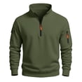 thumbnail image 4 of GXWEA Men's Quarter Zip Sweater Casual Lightweight Knit Pullover Sweater, 4 of 4