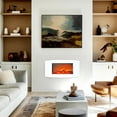 thumbnail image 6 of Cambridge 35-in. White Indoor Wall Mount Electric Fireplace with Log Display, 6 of 15