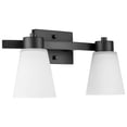thumbnail image 1 of Prominence Home 3 Light Modern Bathroom Vanity Light, Frosted Glass, Matte Black, 1 of 12