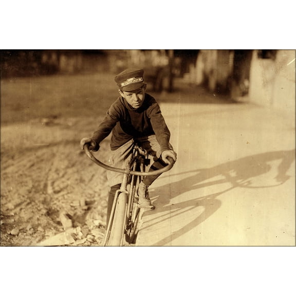 24"x36" Gallery Poster, Western Union messenger, Houston, Texas, by lewis hine 1913