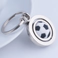 thumbnail image 1 of Houderco Colgante Llavero Fútbol Plateado Giratorio Accesorio Resistente Para Llaves Y Regalo, 1 of 8
