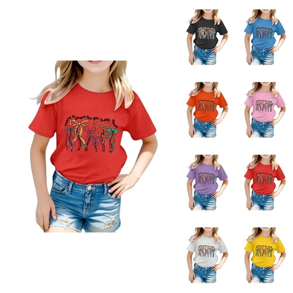 Kids' Neon Graphic T-Shirt, 3D Game Print, Short Sleeve, Summer Cool Tops for 8-12 Years