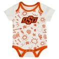 thumbnail image 4 of Newborn & Infant Outerstuff Oklahoma State Cowboys Three-Pack All Day Play Bodysuit Set, 4 of 4