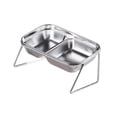 thumbnail image 4 of Cuencos elevados para gatos de acero inoxidable para mascotas, para bigotes, antideslizantes, comedero para perros, cuenco para comida y agua, 4 of 8