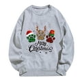 thumbnail image 3 of EQWLJWE Chandails en Molleton de Noël pour Femmes, Chandail-Over avec Imprimé Léopard Drôle, Col Rond, Manches Longues Raglan, Cadeaux, Chemise Tendance, Joyeux Noël, Chandails en Molleton Mignons pour Femmes, 3 of 3
