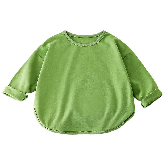 Funicet Chemises à Manches Longues pour Filles, Robe à Manches Longues, T-Shirt Mode Mignon Col Rond Imprimé Manches Longues, Chemises à Manches Longues pour Garçons, Chemises à Manches Longues