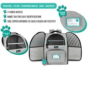 PetAmi Deluxe Pet Carrier Backpack, Light Gray