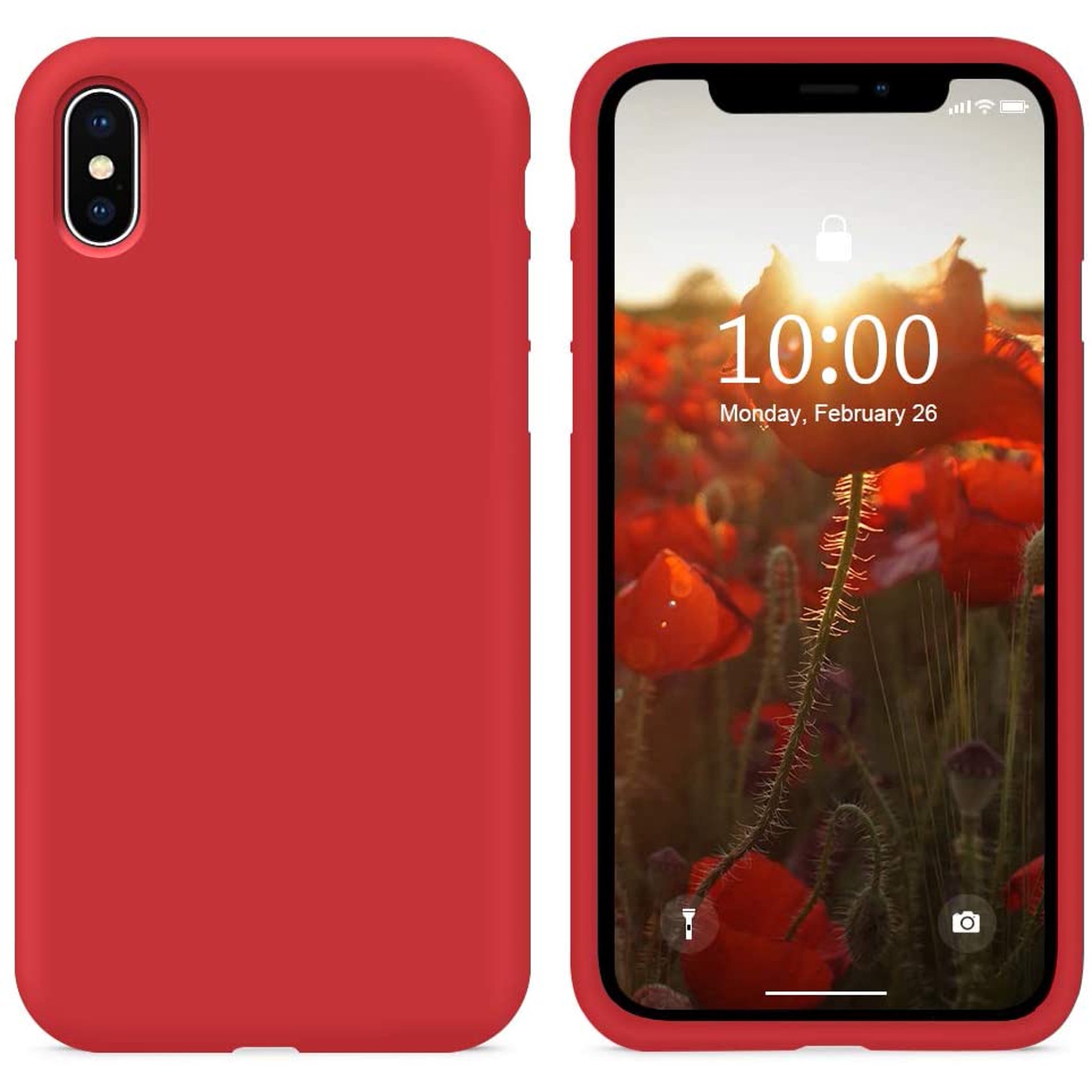 Coque Silicone Orange Pour IPhone X / IPhone 10 - Protection Souple, Neuf