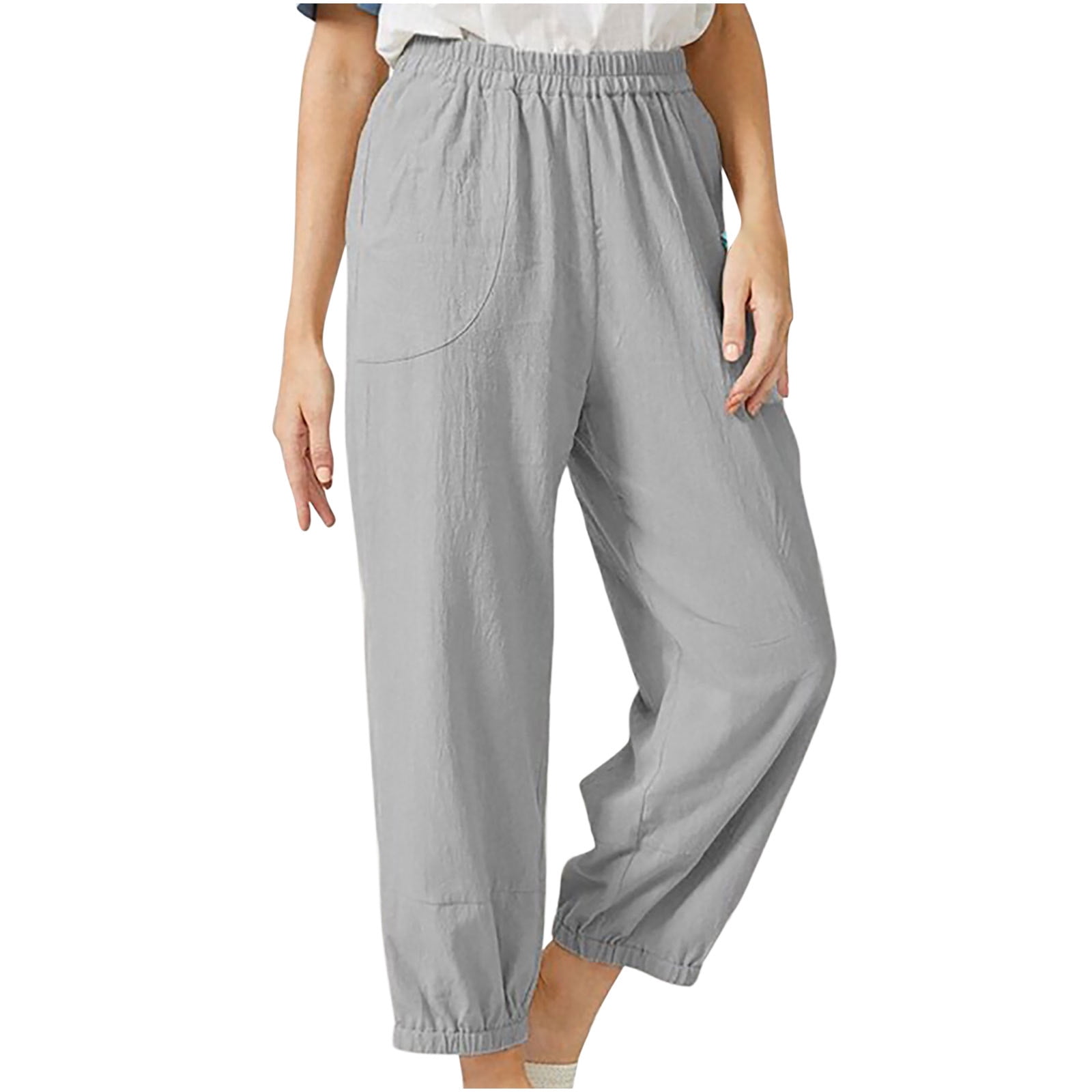 KIJBLAE Women's Bottoms Fashion Full Length Trousers Solid Color Comfy  Lounge Casual Pants Straight Leg Pants For Girls Gray XL - Walmart.com