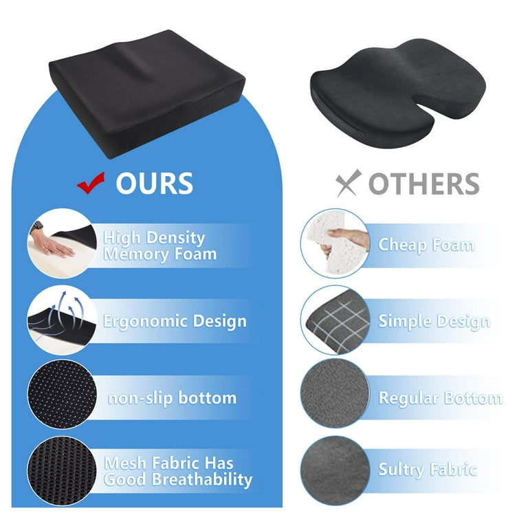 Extra Large Seat Cushion Memory Foam Seat Cushion Office Chair