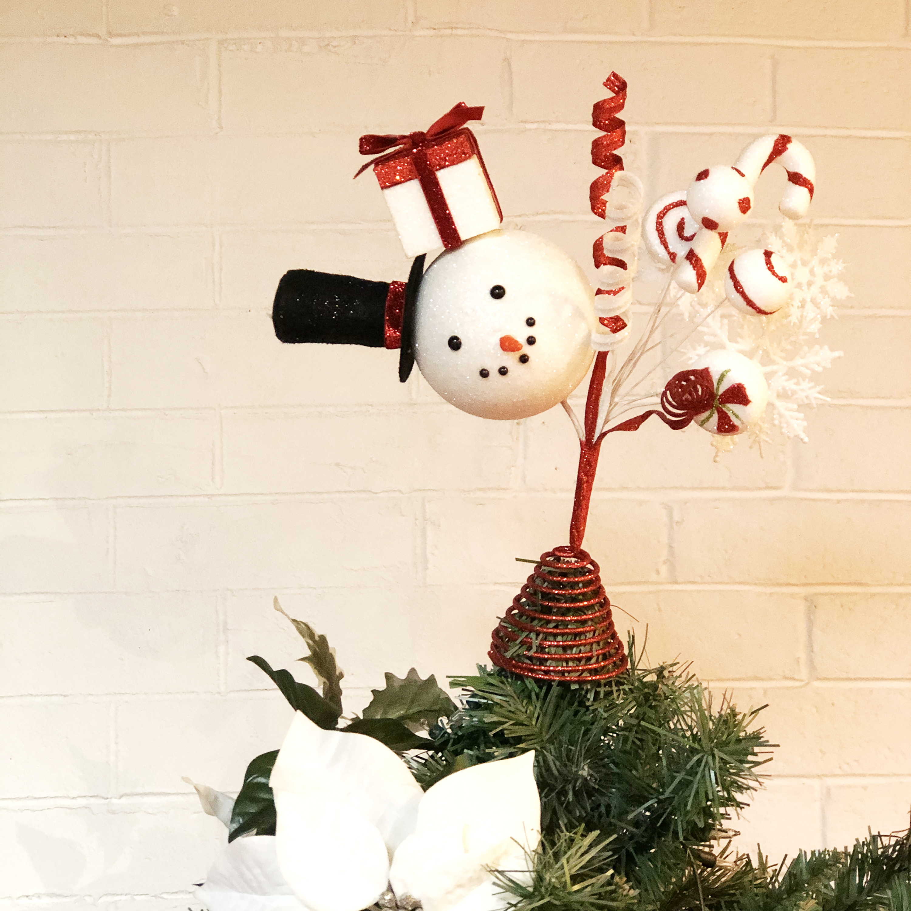 Holiday Time Snowman Candy Tree Topper, 12" - image 5 of 5