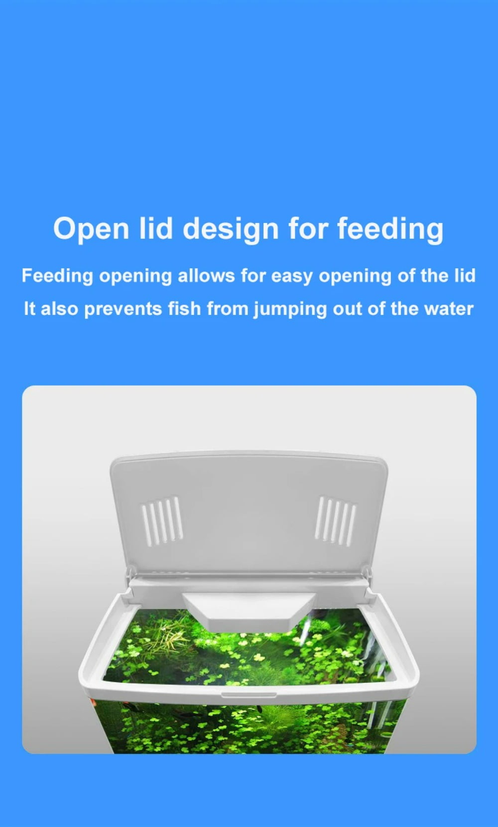 1.3 Gal Aquarium Fish Tank No Water Change Self-circulating Ecological Fish Tank with Slient Pump Led Lamp