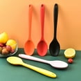 thumbnail image 2 of Silicone Spoon Long-handled Heat-resistant Solid Color Food Grade Cooking Spoon Tools for Home, 2 of 7