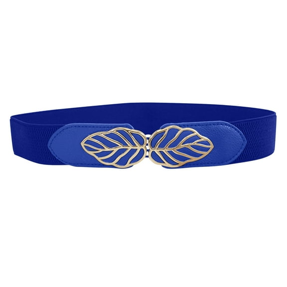 Belts for Women Holiday Dresses Faux Leather Vintage Wide Belt 2026 Trendy Fashion Accessories Blue