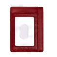 thumbnail image 4 of Cartera con bolsillo frontal BREED Chase de piel auténtica roja, 4 of 4