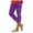Y2-Dark Purple, variant on newwalpole Capri Leggings for Women Floral Printed High Waist Capris Plus Size Casual Knee Length Slim Fit Yoga Cropped Pants White for Size M