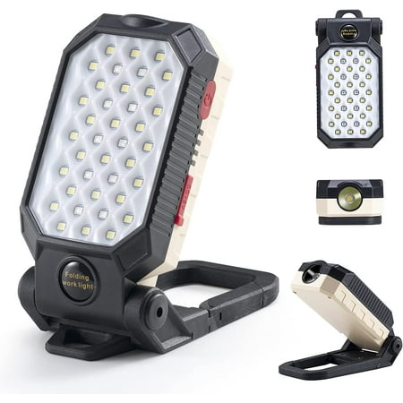 

Rechargeable 1000 Lumens LED Work Light Work Light with 170° Adjustable Bracket Hook Magnetic Torch Inspection Lamp for Auto Repair Home Camping